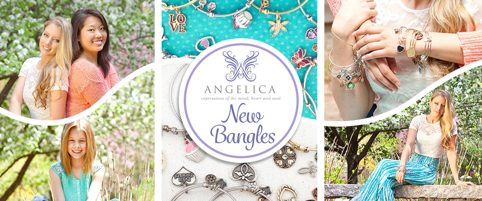 Angelica New Bangles social media creative featuring jewelry and lifestyle photography