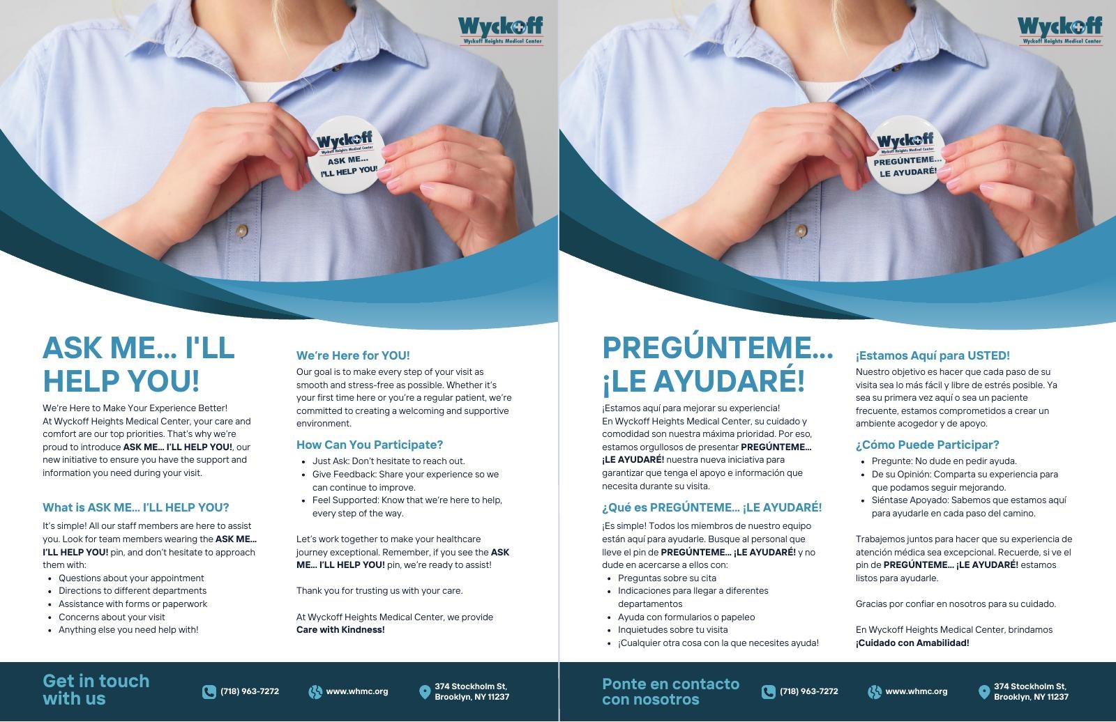 Bilingual Ask Me campaign designs