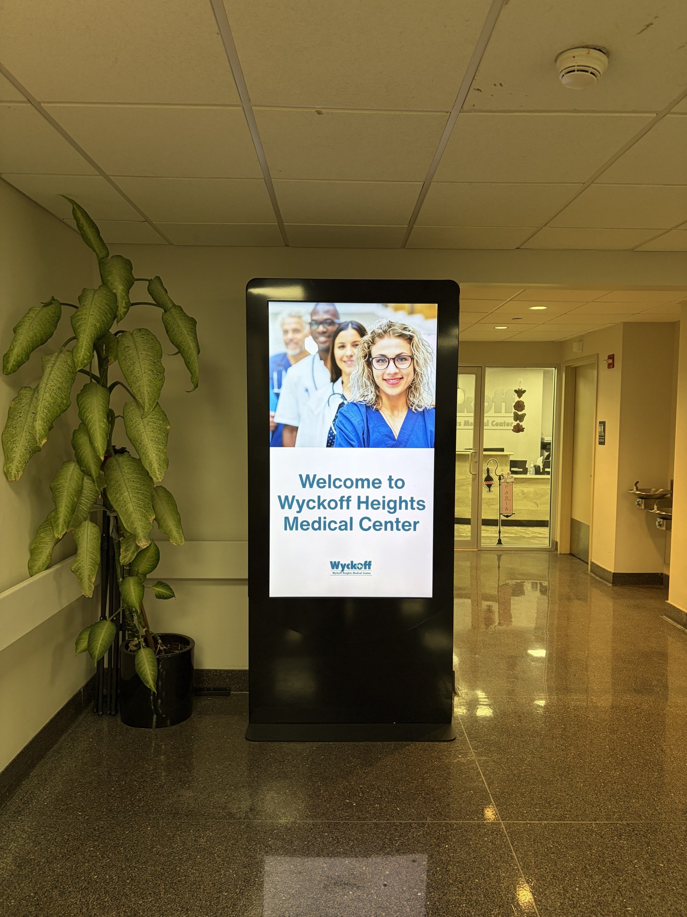 Hospital digital welcome display